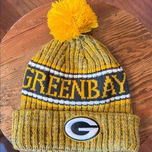 New Era Authentic Packers Green Bay NFL Cold Weather Pom Cuffed Knit Beanie Hat